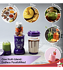 Nutri-blend Juicer, Mixer, Grinder, Blender & Smoothie Maker | 400W 22000 RPM 100% Full Copper Motor | Stainless steel Blades | 3 unbreakable jars | 2 Years warranty | Recipe book by Chef Sanjeev Kapoor | Purple